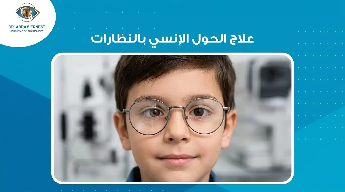 علاج الحول الأنسى بالنظارة