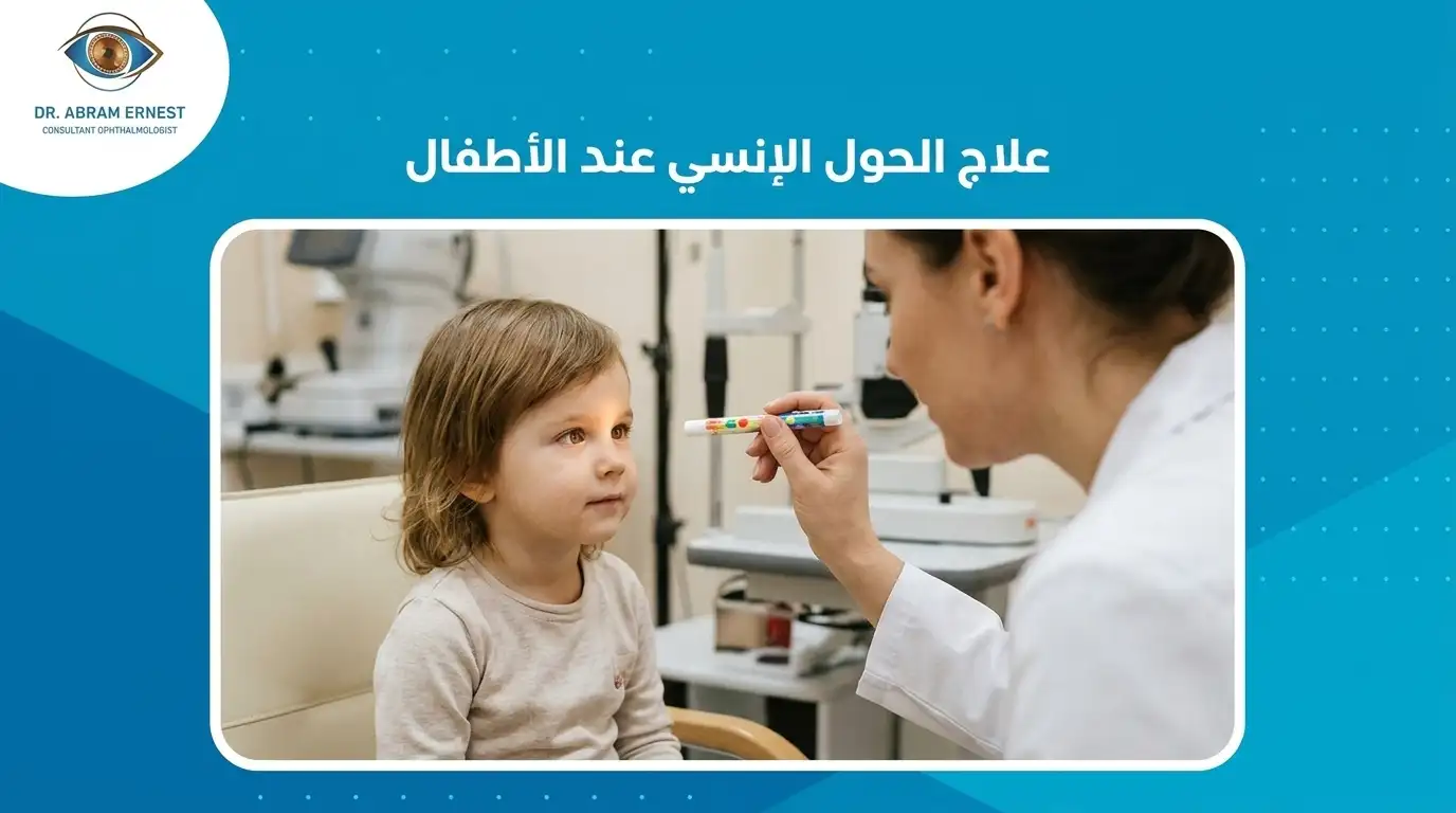 علاج الحول الإنسي عند الأطفال