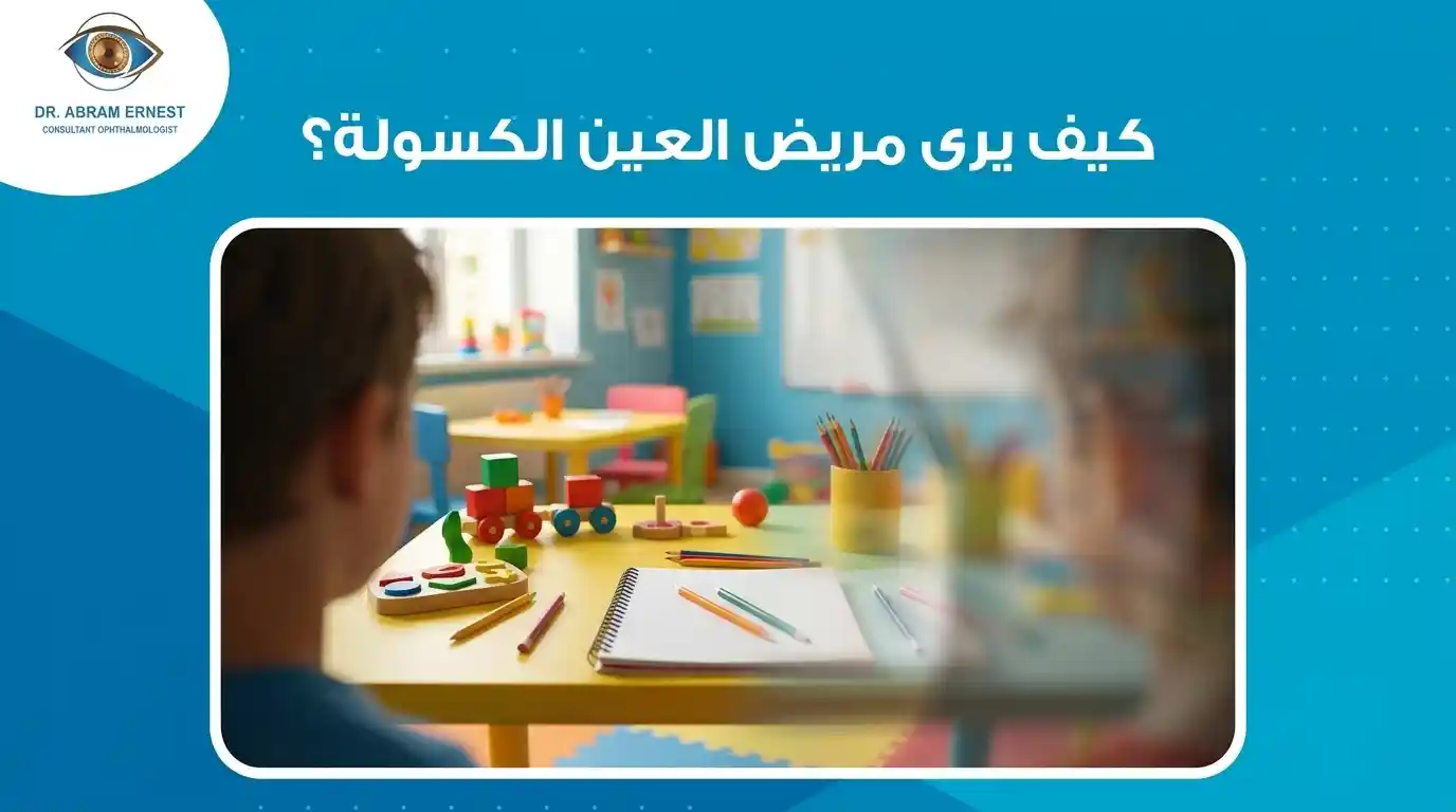 كيف يرى مريض كسل العين
