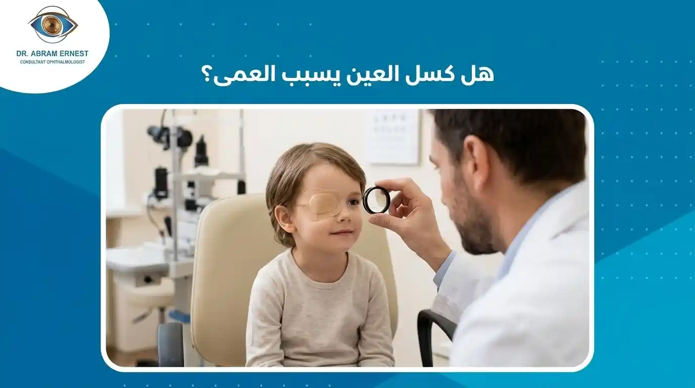 هل كسل العين يسبب العمى؟