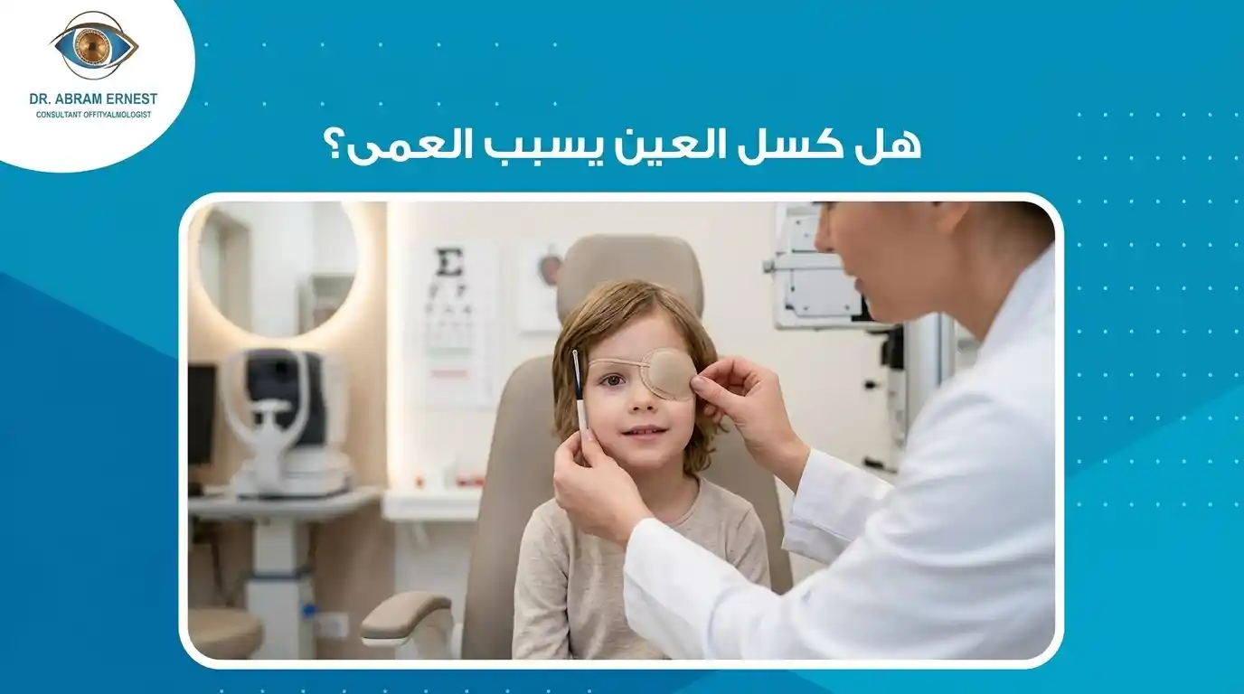 هل كسل العين يسبب العمى؟