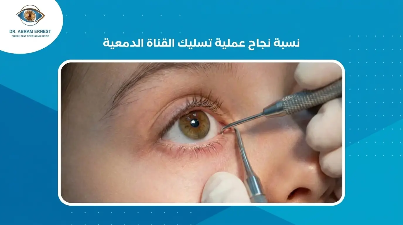 نسبة نجاح عملية تسليك القناة الدمعية
